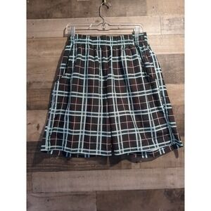 Under Armour Athletic Shorts Mens Size Large Blue‎ And Black Plaid 9" Inseam